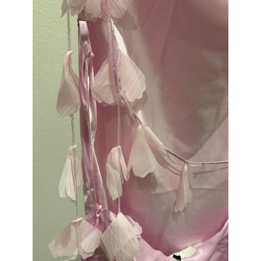 New few moda O.P.T Ingrid light pink silk blend dress $347 sz M - Picture 8 of 9